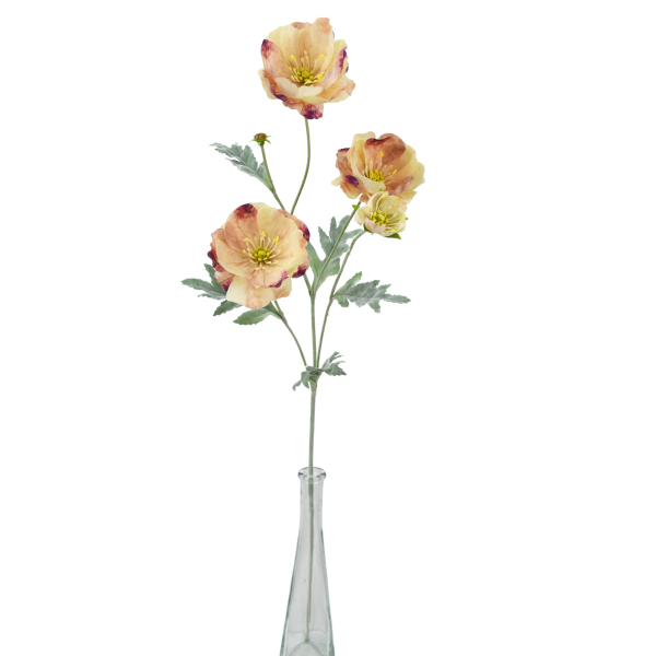 faux poppy flower stem