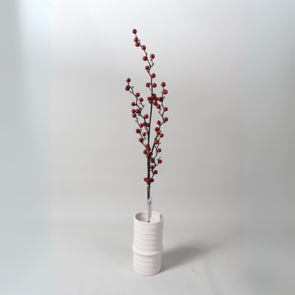 35 Inch Artificial Ilex Verticillata Branch - Wine Red