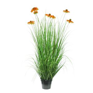 Artificial Echinacea Grass Plant in Pot